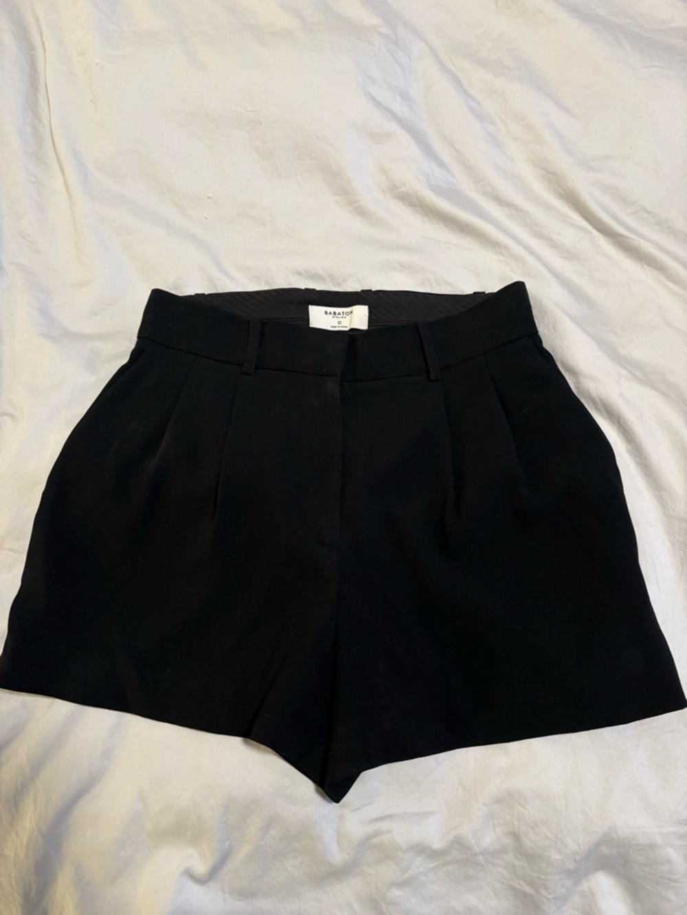 Babaton Black High-Waist Tailored Shorts
